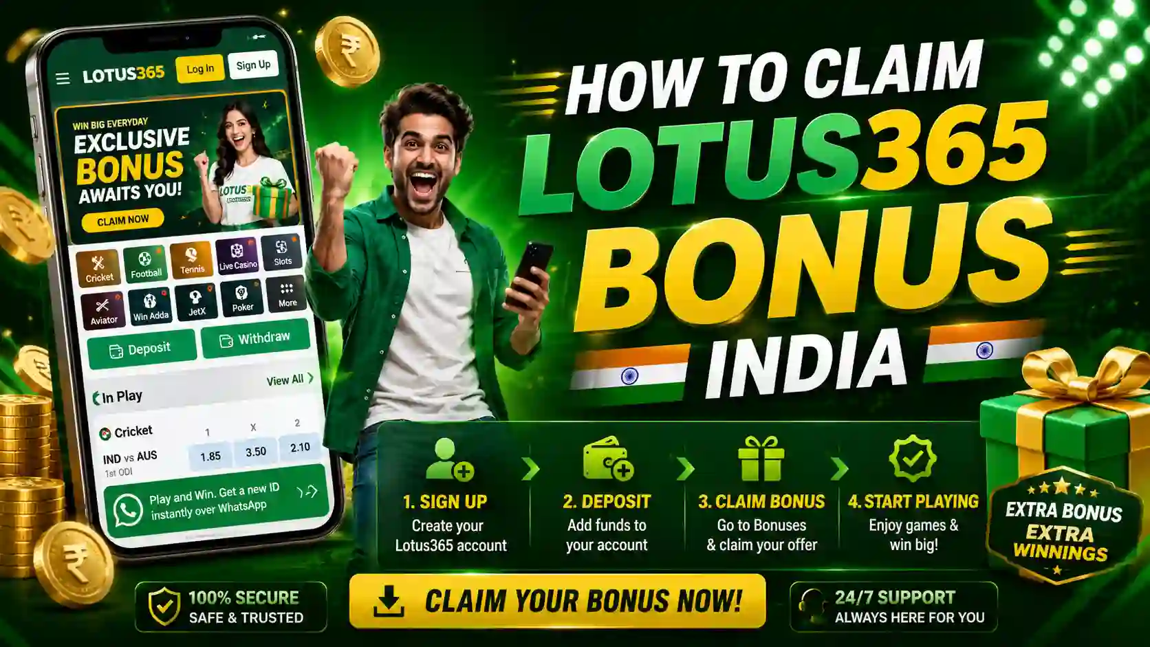 You are currently viewing How to Claim Lotus365 Bonus India: A Step-by-Step Guide